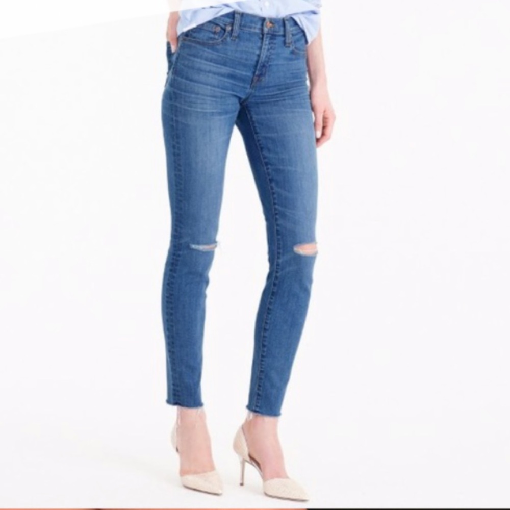 J. Crew Toothpick Raw Hem Jean